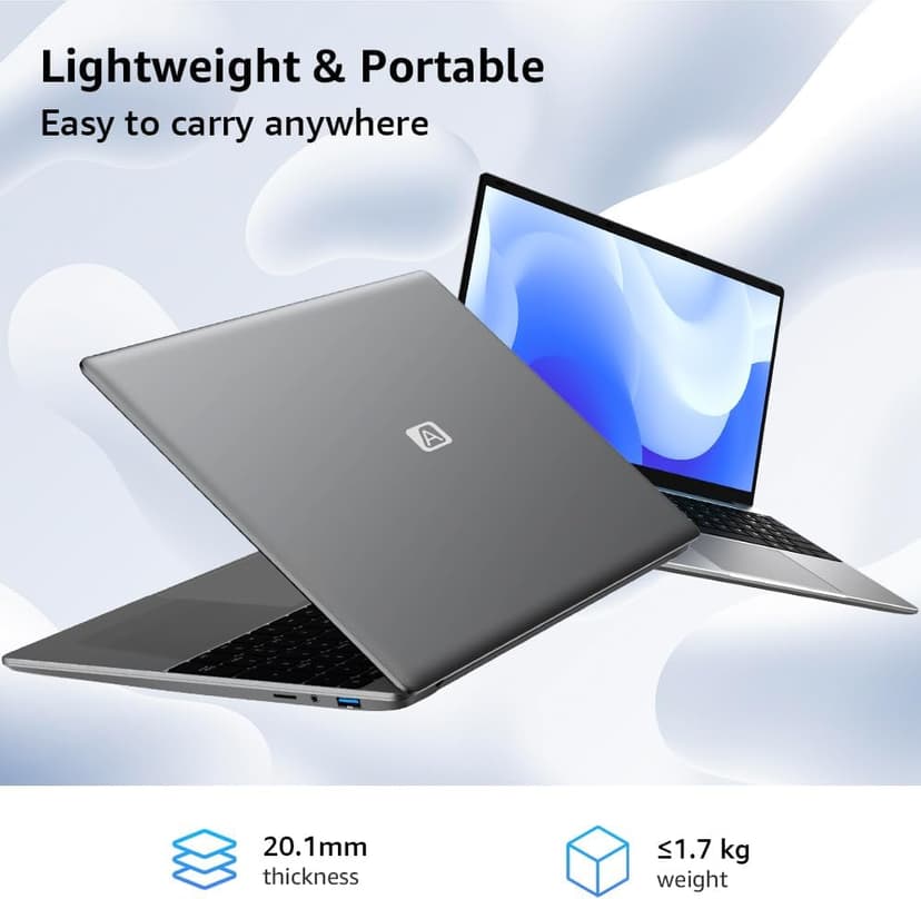 Windows 11 Laptop Computer, 15.6'' FHD IPS Student Laptops, Intel Celeron N5095 4-Core Processor, 12GB RAM + 512GB SSD up to Expandable 1TB, 2.4G+5G WiFi, 2 Years Warranty, Long Battery Life