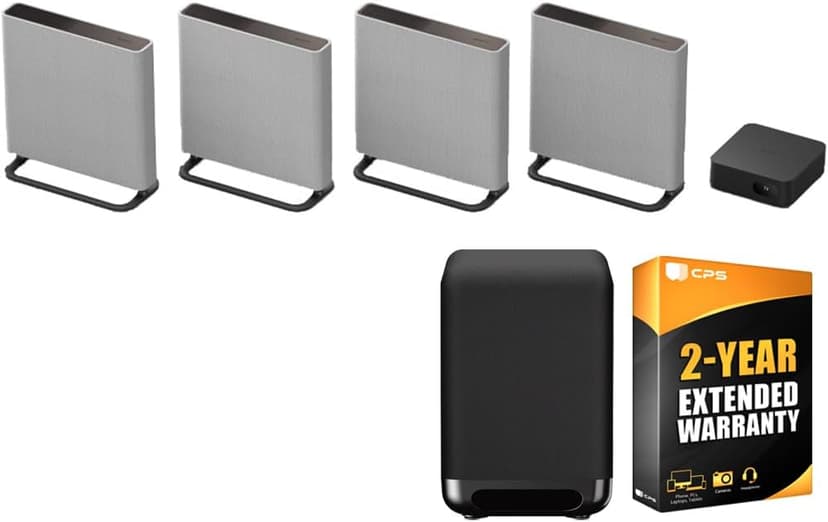 Sony HTA9M2 BRAVIA Theater Quad with 16 Total Speakers, Dolby Atmos/DTS:X Bundle with Premium SA-SW5 7.1" 200W Wireless Subwoofer + 2 Year CPS Enhanced Protection Pack