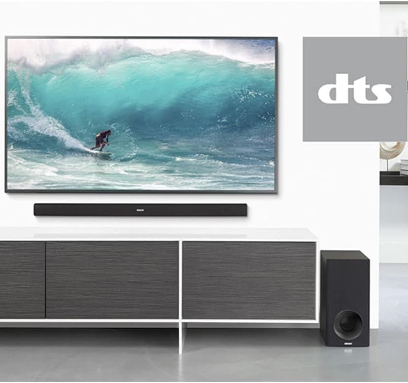 Denon DHT-S316 Home Theater Soundbar System with Wireless Subwoofer | Virtual Surround Sound Technology | Wall-Mountable | Bluetooth Compatibility | Smart & Slim-Profile | Black