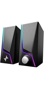 Computer Speakers, HiFi Sound Quality Computer Sound Bar, USB Powered PC Speakers, Bluetooth 5.0 and 3.5mm Aux-in Computer Speakers for Desktop, Laptops, PCs, Phones, Tablets, Xbox, Gaming Speakers