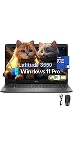 Dell Latitude 5550 15 Business AI Laptop, 15.6" FHD Computer, Intel Ultra 7 155U (Beat i7-1355U), 16GB DDR5 RAM, 512GB PCIe SSD, WiFi 6, Backlit Keyboard, Fingerprint Reader, Windows 11 Pro