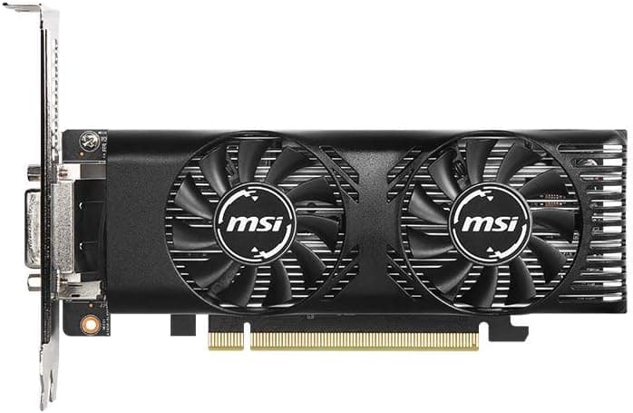 MSI Gaming GeForce GTX 1650 128-Bit HDMI/DP/DVI 4GB GDRR5 HDCP Support DirectX 12 VR Ready OC Low Profile Bracket Included Graphics Card (GTX 1650 4GT LP OC)