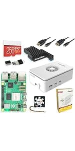CanaKit Raspberry Pi 5 Starter Kit PRO - Turbine Black (128GB Edition) (8GB RAM)