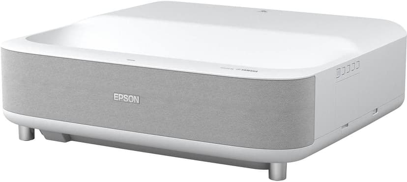 Epson EpiqVision Ultra Short Throw LS300 3LCD Smart Laser Projector, 3600 Lumens Color & White Brightness, HDR, Android TV, Yamaha Speakers, Bluetooth, Sports, Gaming, Movies - White (Renewed)