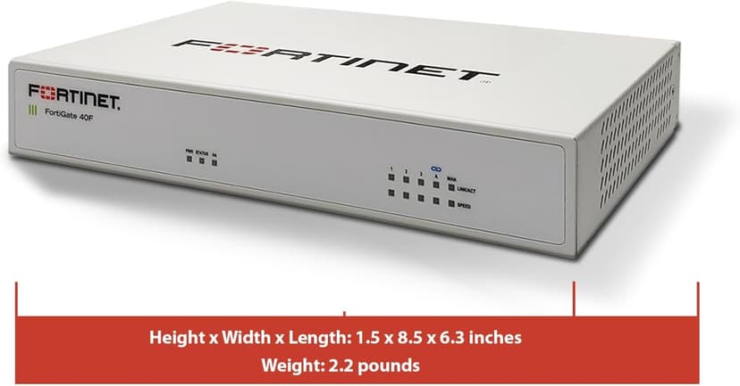 FortiGate-40F Network Security Appliance Plus 3 Year FortiGuard Unified Threat Protection (UTP) and FortiCare Premium (FG-40F-BDL-950-36)