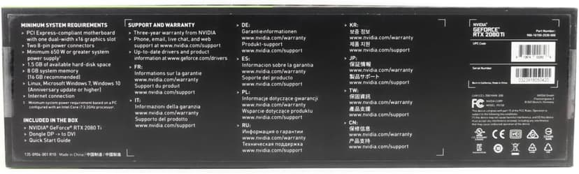 NVIDIA GEFORCE RTX 2080 Ti Founders Edition