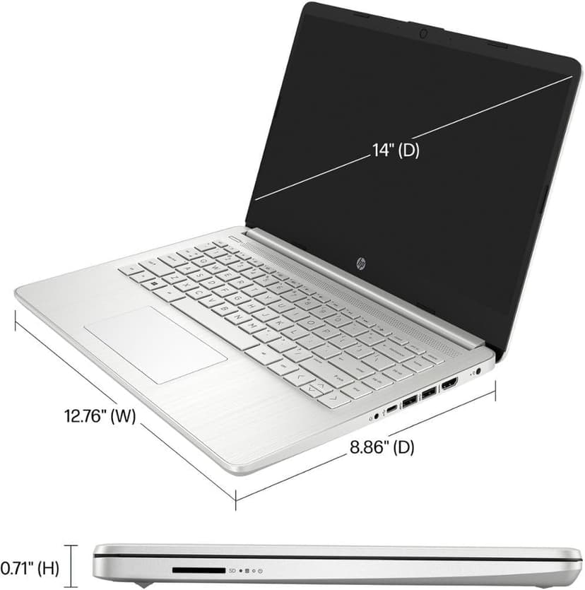 HP 14" Essential Laptop for Busniess & Student - Win 11 Pro & 1-Year Microsoft 365, 16GB RAM, 512GB SSD, 1TB Cloud Storage, Intel Pentium Quad-Core Processor, Intel UHD Graphics, HD Camera,Fast Charge