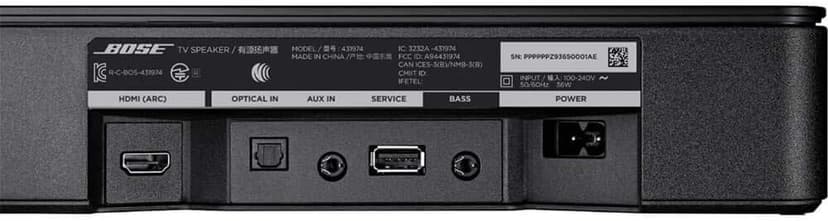 Bose TV Speaker - Soundbar for TV with Bluetooth and HDMI-ARC Connectivity, Black, Includes Remote Control