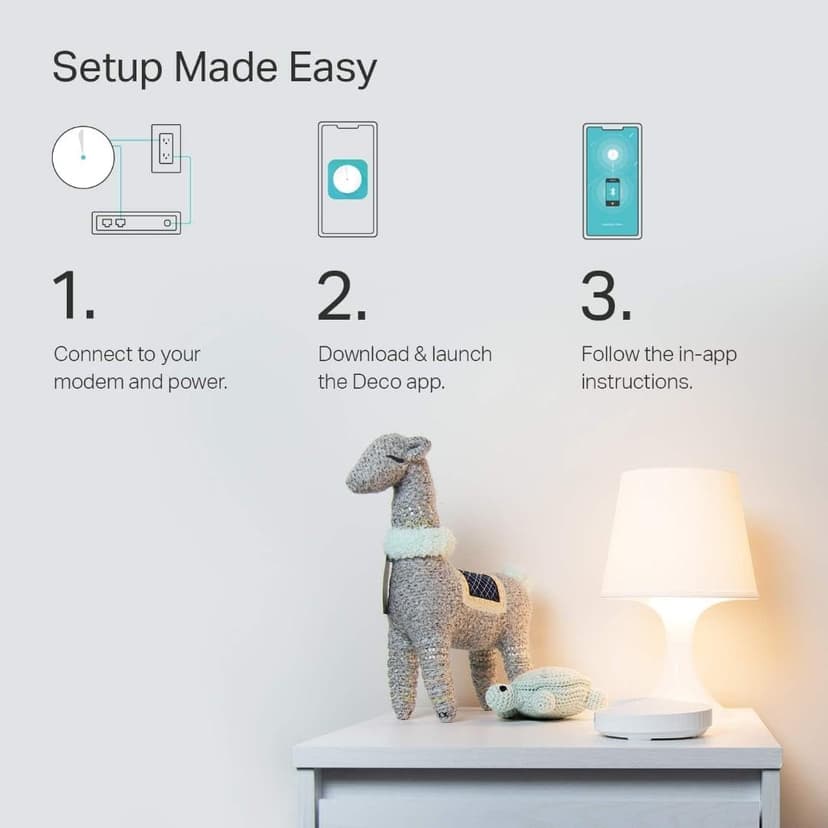 TP-Link Deco M5 Mesh WiFi System - Up to 5,500 sq. ft. Whole Home Coverage and 100+ Devices,WiFi Router/Extender Replacement, Anitivirus, 3-Pack