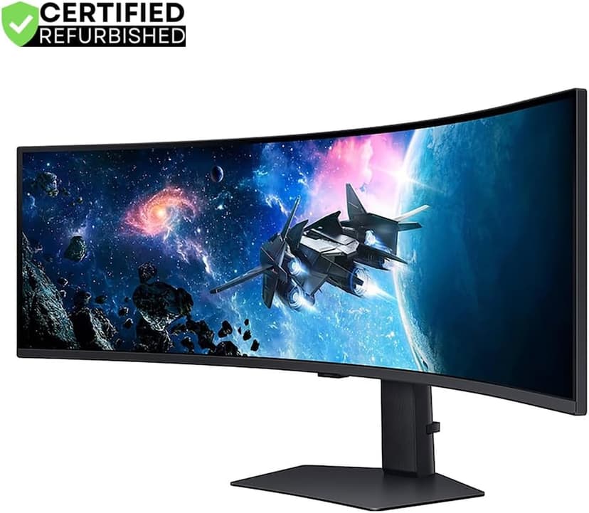 Samsung LS49CG954E 49 inch Odyssey G9 G95C DQHD 240Hz 1ms(GtG) DisplayHDR 1000 Curved Gaming Monitor (Renewed) Bundle with 2 YR CPS Enhanced Protection Pack