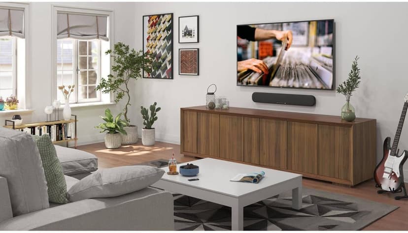 Yamaha Audio SR-B20A Sound Bar with Built-in Subwoofers and Bluetooth, Black