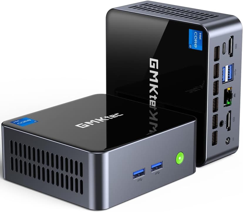 GMKtec Mini PC Intel Core i7-1195G7 (Turbo 5.0 GHz) 32GB DDR4 1TB SSD Desktop Mini Computers WiFi 6, BT 5.2/ DP, HDMI/RJ45 2.5G/USB4.0