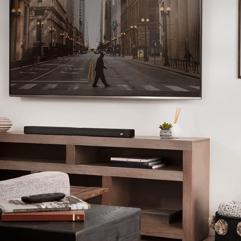Polk Audio React Sound Bar, Dolby & DTS Virtual Surround Sound, Next Gen Alexa Voice Engine with Calling & Messaging Built-in, Expandable to 5.1 with Matching React Subwoofer & SR2 Surround Speakers