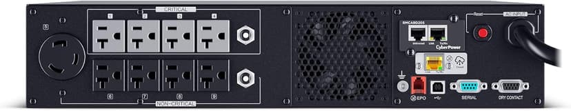 CyberPower PR3000RT2UCN Smart App Sinewave UPS System, 3000VA/3000W, 8 Outlets, 2U Rack/Tower, AVR, RMCARD205 Pre-Installed, Built-in cloud monitoring