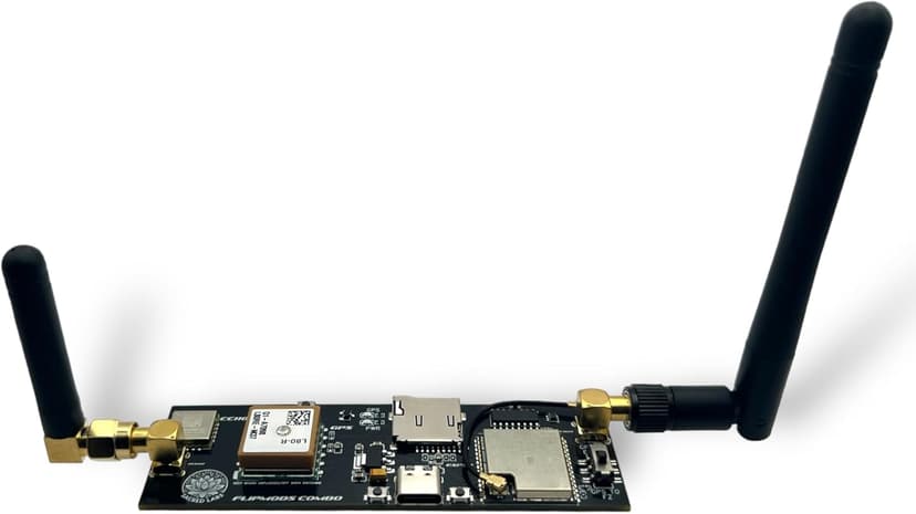 FlipMods Combo GPS WiFi Dev Board for Flipper Zero GPIO - with Marauder, ESP-32 Chip, CC1101 Subhz, GPS, 433MHz and 2.4GHz Antenna, USB-C Port, Micro SD Slot