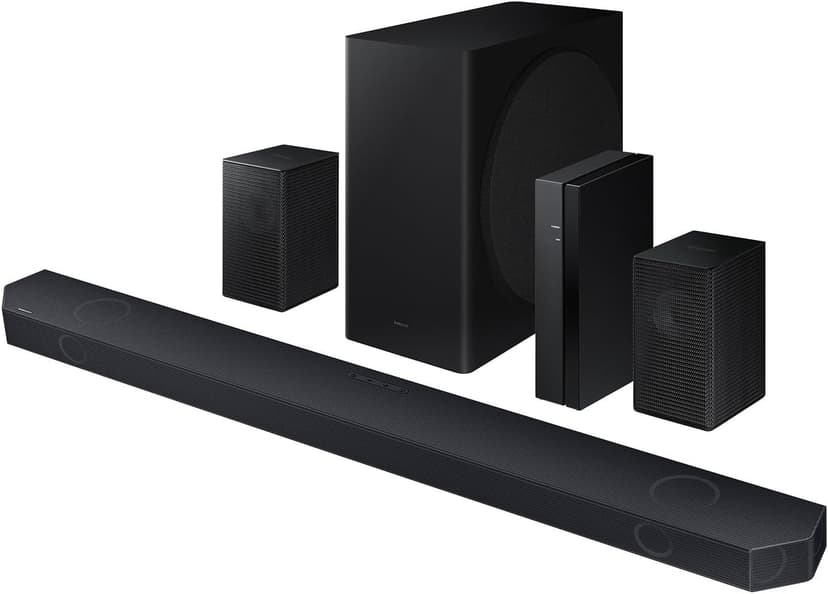 SAMSUNG HW-Q910D Q-Series 9.1.2 ch. Wireless Dolby Atmos Soundbar w/Q-Symphony (2024)(Renewed) Bundle with 2 Year Enhanced Protection Pack