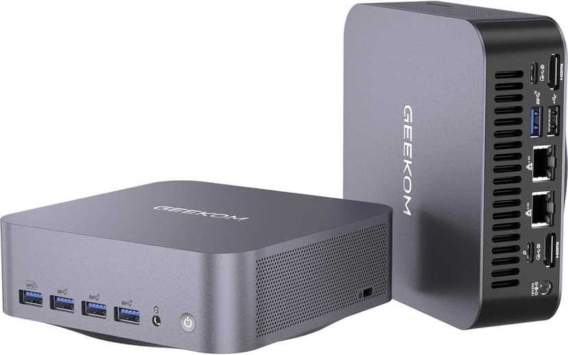GEEKOM GT1 Mega AI Mini PC,14th Gen Intel Ultra U5-125H (14C/18T,Up to 4.5 GHz) 32GB DDR5 1TB SSD, Mini Desktop Computers Windows 11 Pro Support Dual 2.5G LAN/WiFi 7/BT 5.4 /USB4.0/8K/3-Year Warranty