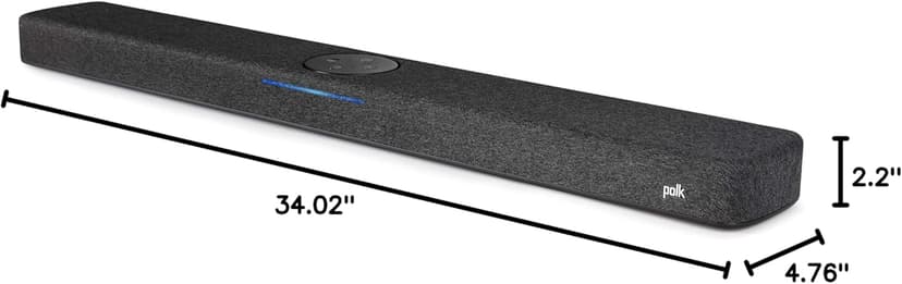 Polk Audio React Sound Bar, Dolby & DTS Virtual Surround Sound, Next Gen Alexa Voice Engine with Calling & Messaging Built-in, Expandable to 5.1 with Matching React Subwoofer & SR2 Surround Speakers