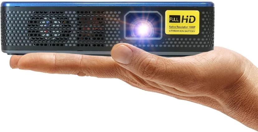 4K Support, AAXA M7 Native 1080P Full HD Portable DLP Outdoor Movie Projector, 1200 LED Lumen, 3 Hour Battery, Electric Focus, 15000mah Powerbank, HDMI/USB-C/USB/microSD Input, 30000 Hours LED