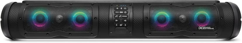 by ECOXGEAR SE28R Elite 500-Watt Amplified Powersports 8 Speaker Bluetooth LED Backlit Soundbar Waterproof Dirtproof with Standard Mounting Bracket