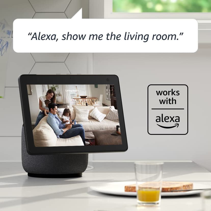Blink Mini - Compact indoor plug-in smart security camera, 1080p HD video, night vision, motion detection, two-way audio, easy set up, Works with Alexa – 2 cameras (Black)