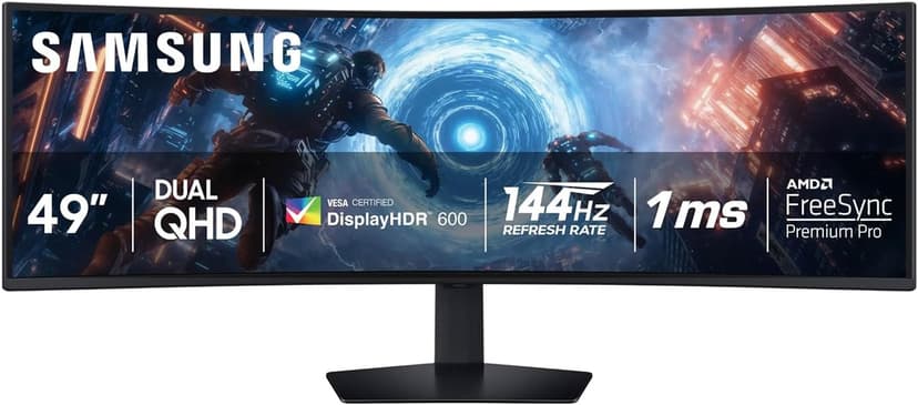 Samsung LS49FG910ENXZA 49" Odyssey G9 G91F DQHD Gaming Monitor 2025 Bundle with Tech Smart USA Elite Suite 18, 2X 4K HDMI Cable & Deco Gear CPS Exclusive 26 Month Protection Pack (BEACH-CPS-26M1000)
