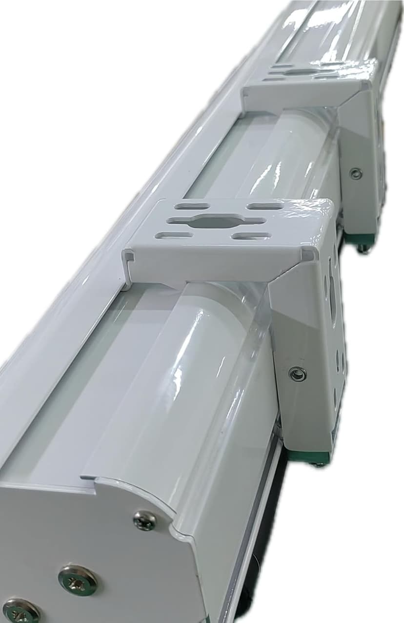 Tensioned Motorized Electric Drop Down 4K/8K Projection Screen, 120" Diagonal 16:9 Matte White with White Aluminum Case Silver Ticket Products P169120