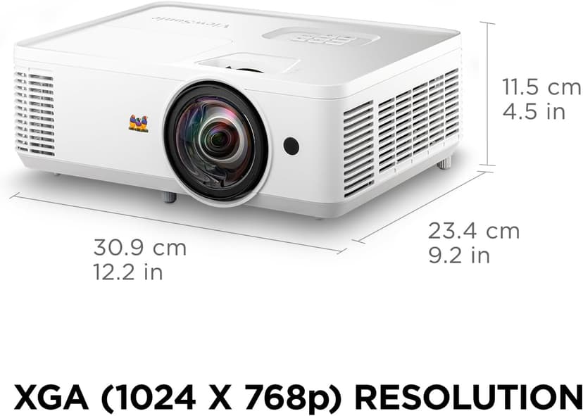 ViewSonic PS502X 4000 Lumens XGA HDMI Short Throw Projector for Education and Office