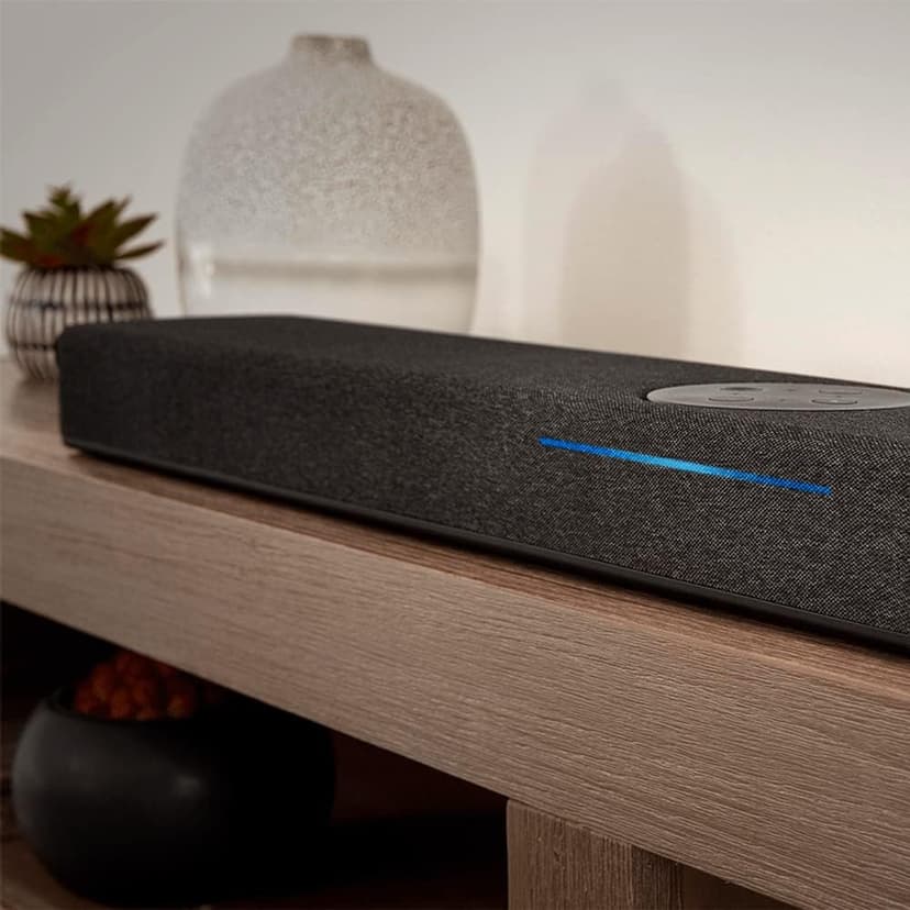 Polk Audio React Sound Bar, Dolby & DTS Virtual Surround Sound, Next Gen Alexa Voice Engine with Calling & Messaging Built-in, Expandable to 5.1 with Matching React Subwoofer & SR2 Surround Speakers