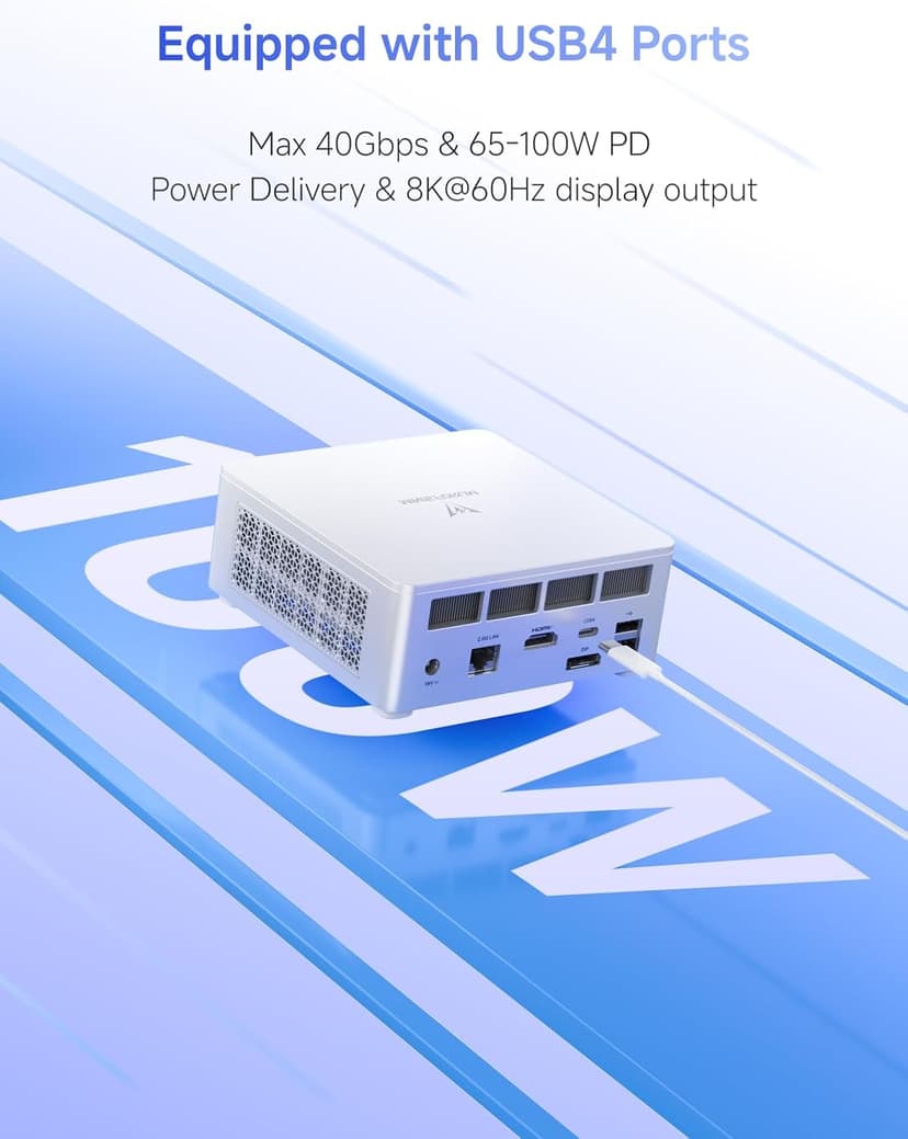 MINISFORUM UM870 Slim Mini PC AMD Ryzen 7 8745H(8C/16T), Mini Desktop Computer 32GB DDR5 RAM 1TB SSD, USB4/HDMI/DP 8K@60Hz Output, 2.5G LAN Port, 4xUSB Ports, WiFi 6E, BT5.3, AMD Radeon 780M Graphics
