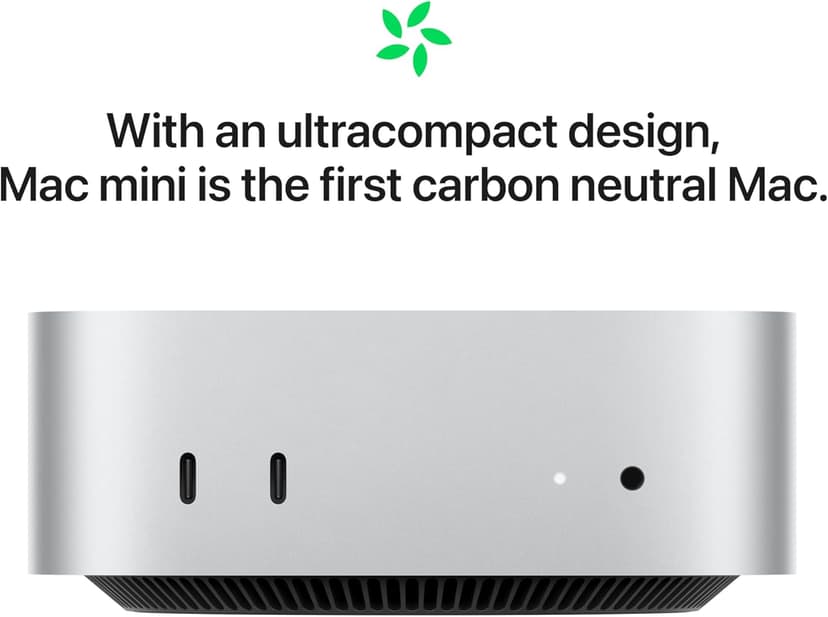 Apple 2024 Mac mini Desktop Computer with M4 chip with 10‑core CPU and 10‑core GPU: Built for Apple Intelligence, 16GB Unified Memory, 256GB SSD Storage, Gigabit Ethernet. Works with iPhone/iPad