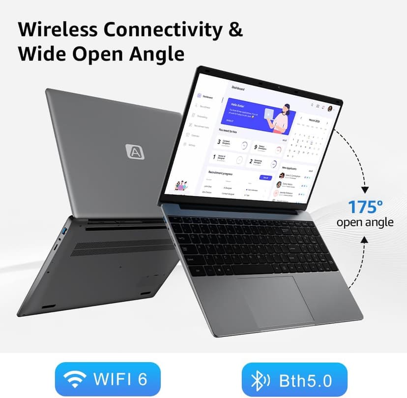 Windows 11 Laptop Computer, 15.6'' FHD IPS Student Laptops, Intel Celeron N5095 4-Core Processor, 12GB RAM + 512GB SSD up to Expandable 1TB, 2.4G+5G WiFi, 2 Years Warranty, Long Battery Life
