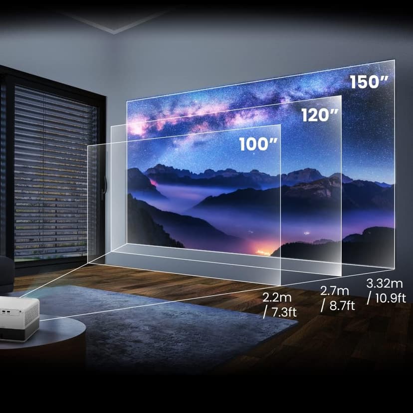 BenQ GP500 Smart Projector, True 4K HDR, 5Wx4 360˚ Sound Bluetooth Speaker, Ultra Wide DCI-P3 Color Gamut, Android TV, Auto Focus & Keystone, 120 inch Big Screen with 1.3x zoom