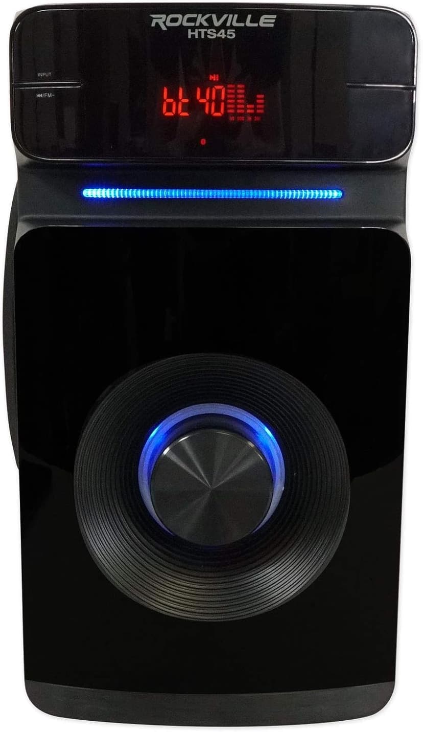 Rockville HTS45 800w 5.1 Channel Home Theater Audio System, Bluetooth Connectivity, USB/SD Playback, Wall-Mountable Speakers, for Home Entertainment