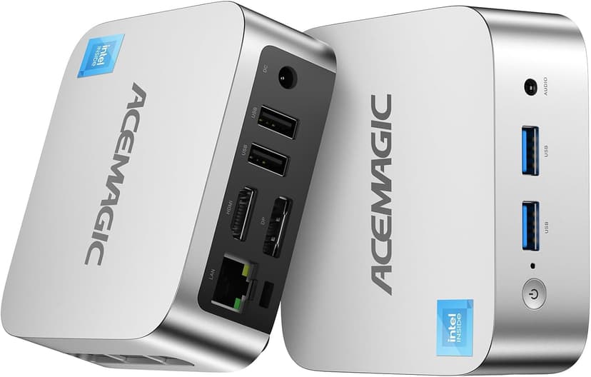 ACEMAGIC Vista Mini V1 Mini PC, Twin Lake N150(Beat N100/N95, up to 3.6GHz), 16GB DDR4 RAM 512 SSD Mini Computers,11 Pro Desktop 4K Dual Display/HDMI/WiFi/BT/LAN for Home/Office