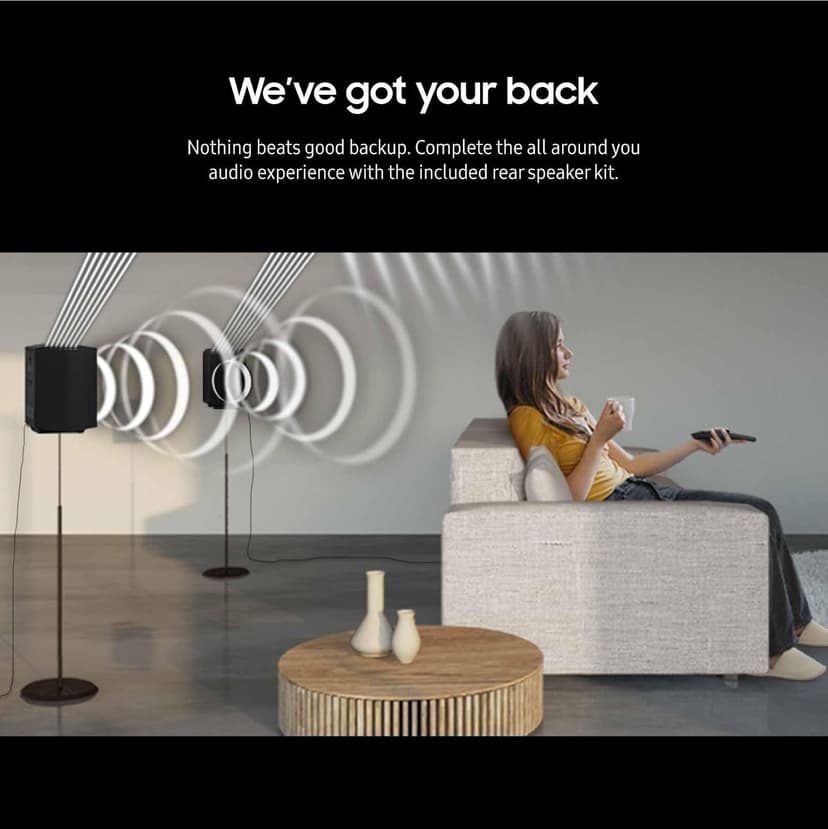 SAMSUNG HW-Q910C 9.1.2ch Soundbar w/ Wireless Dolby Audio, Rear Speaker Included, Q-Symphony, SpaceFit Sound Pro, Adaptive Sound, Game Mode Pro, Airplay 2 with Alexa Built-In
