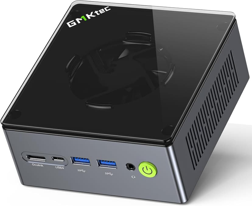 GMKtec Mini PC Gaming, M7 AMD Ryzen 7 PRO 6850H (8C/16T 4.70Ghz) Dual NIC LAN 2.5G Desktop Computer, 32GB DDR5 RAM + 512GB Hard Drive PCle SSD, Dual USB4, HDMI 2.1, USB-C
