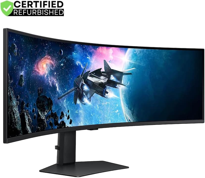 Samsung LS49CG954E 49 inch Odyssey G9 G95C DQHD 240Hz 1ms(GtG) DisplayHDR 1000 Curved Gaming Monitor (Renewed) Bundle with 2 YR CPS Enhanced Protection Pack