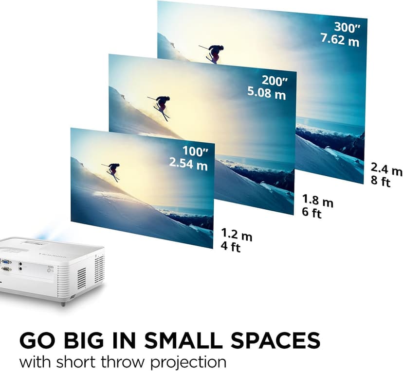 ViewSonic PS502X 4000 Lumens XGA HDMI Short Throw Projector for Education and Office