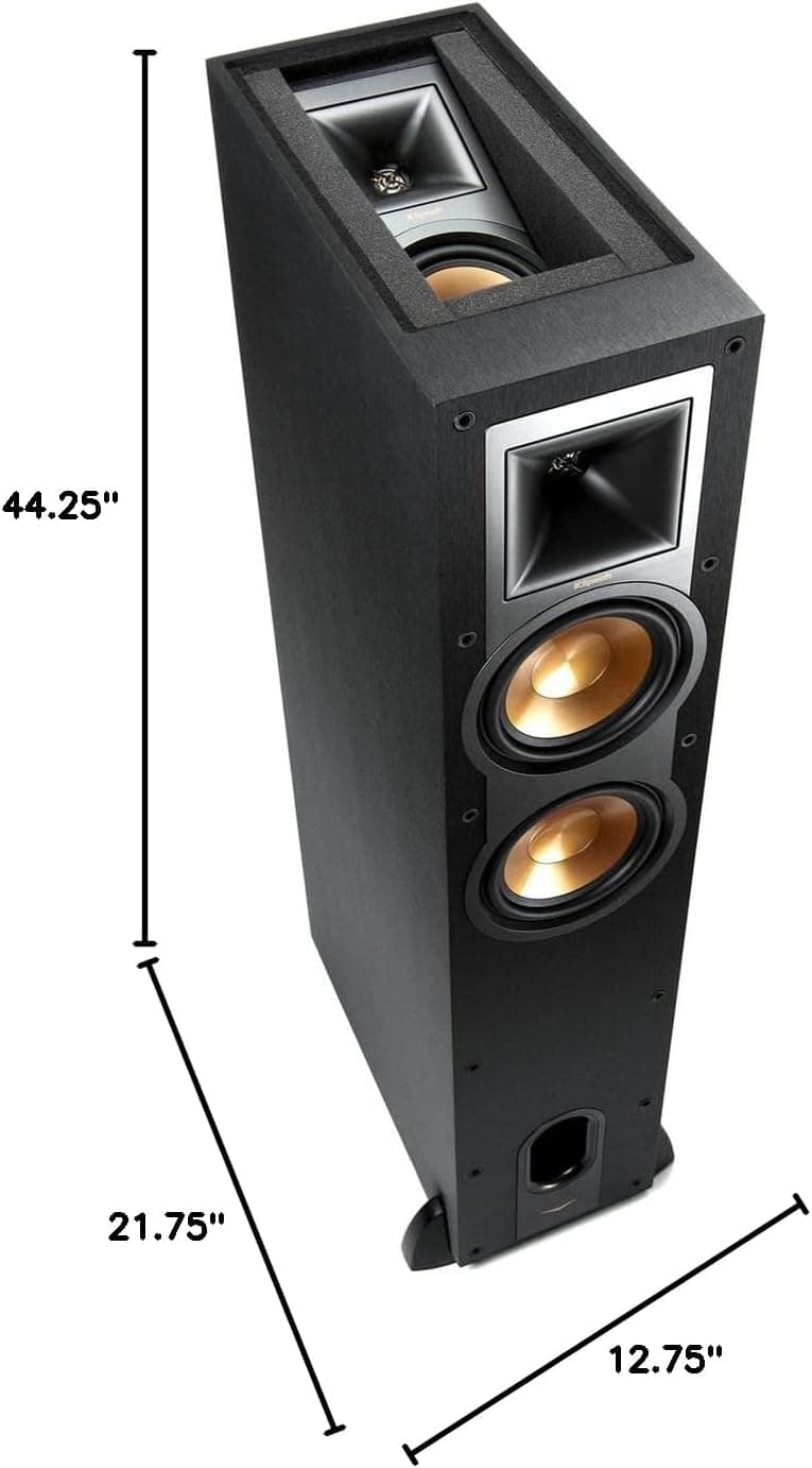 Klipsch Reference R-26FA Floorstanding Speaker, Black, Pair