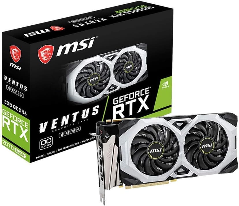 MSI Gaming GeForce RTX 2070 Super 8GB GDRR6 256-bit HDMI/DP NVLink Torx Fan Turing Architecture Overclocked G-SYNC Graphics Card (RTX 2070 Super Ventus GP OC) (Renewed)