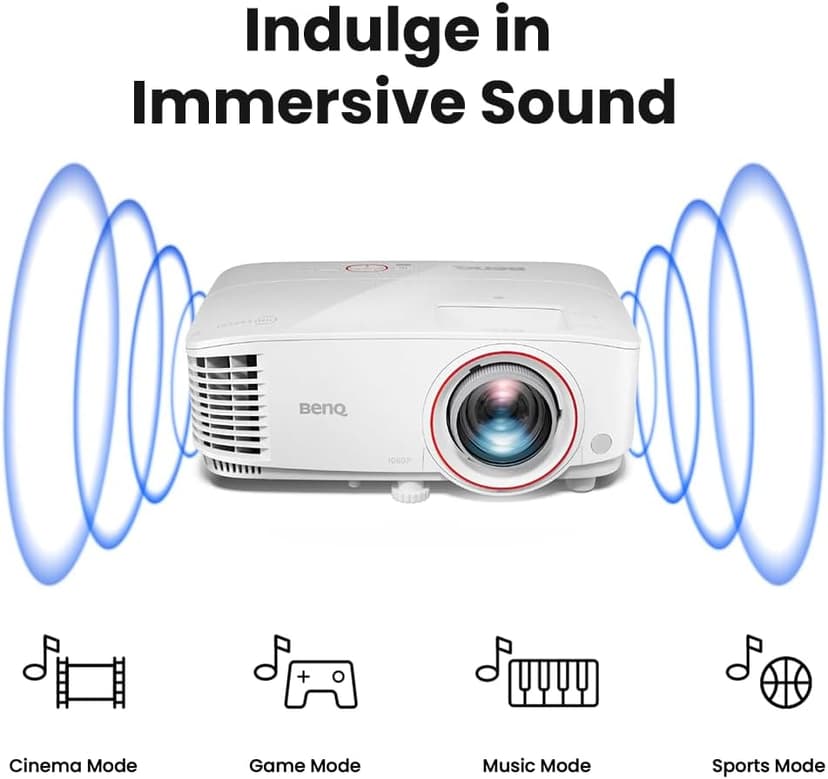 BenQ TH671ST 1080p Short Throw Gaming Projector | Gaming Mode for Intense Low Input Lag Action | 3000 Lumens for Lights On Entertainment | 3 Year Industry Leading Warranty