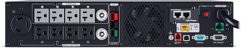 CyberPower PR3000RTXL2UACN Smart App Sinewave UPS System, 3000VA/3000W, 9 Outlets, 2U Rack/Tower, RMCARD205 Pre-Installed, EBM Option, Built-in Cloud