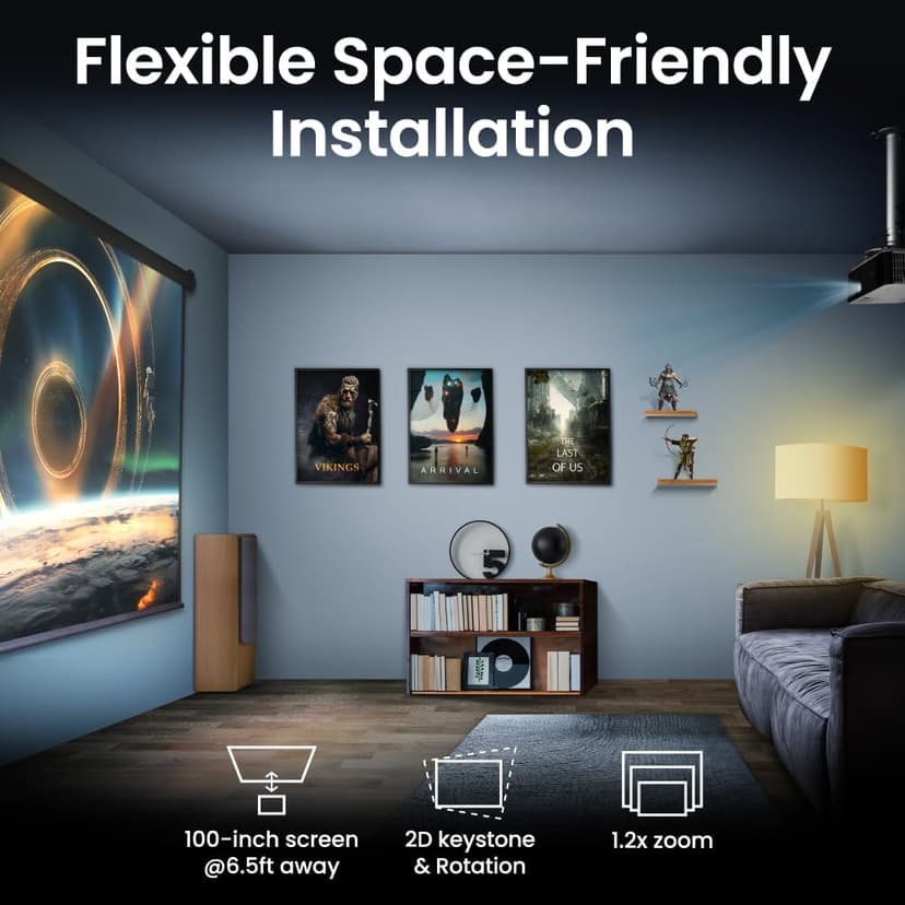 BenQ TK700ST 4K HDR 3000 Lumens Short Throw Movie and Gaming Projector | 4ms Response Time | 240Hz Refresh Rate | HDR10 & HLG | ARC/eARC Support | 2D Keystone | 1.2x Zoom | Golf Simulation