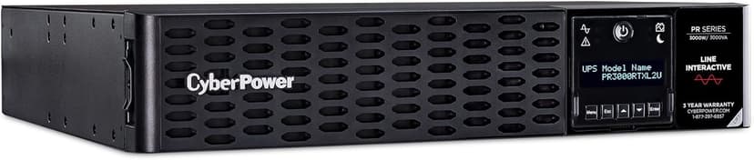 CyberPower PR3000RTXL2U Smart App Sinewave UPS System, 3000VA/3000W, 9 Outlets, 2U Rack/Tower, EBM Option