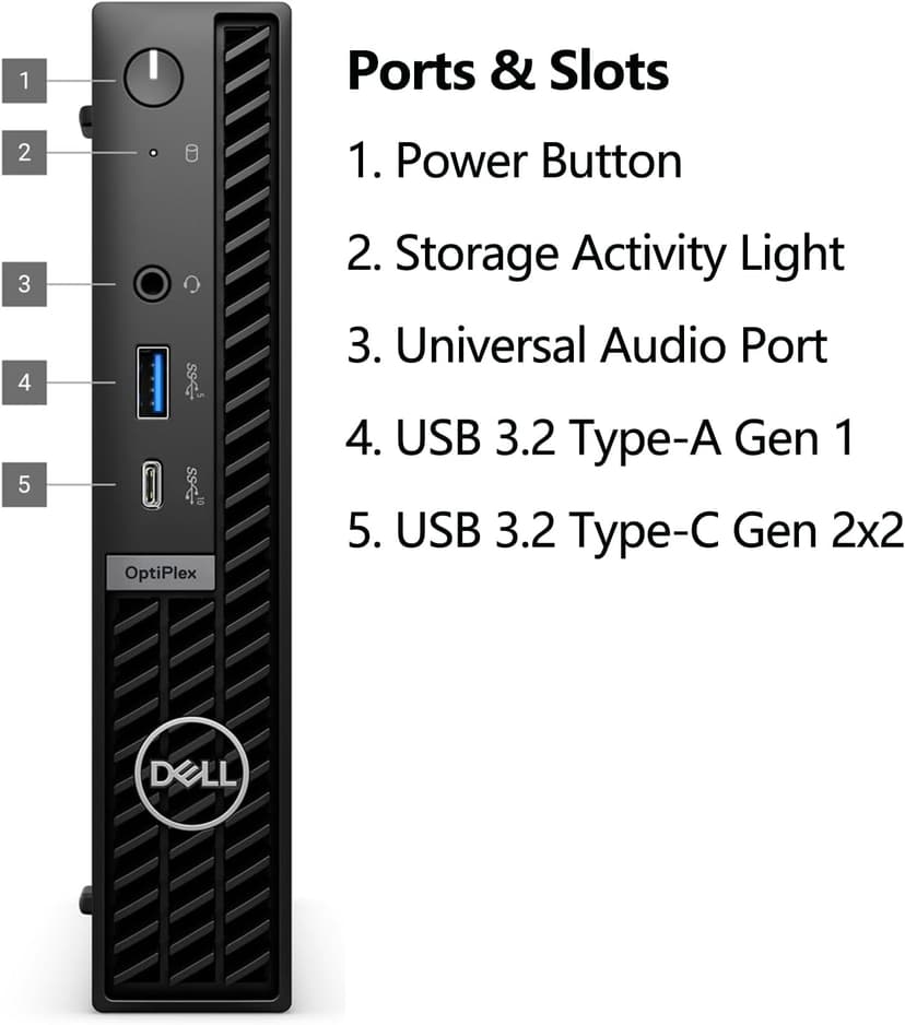 Dell OptiPlex 7020 MFF 7000 Micro Form Factor Mini Business Desktop Computer, 14th Gen Intel 20-Core i7-14700T up to 5.2GHz, 32GB DDR5 RAM, 1TB PCIe SSD, WiFi 6, DisplayPort, HDMI, Windows 11 Pro