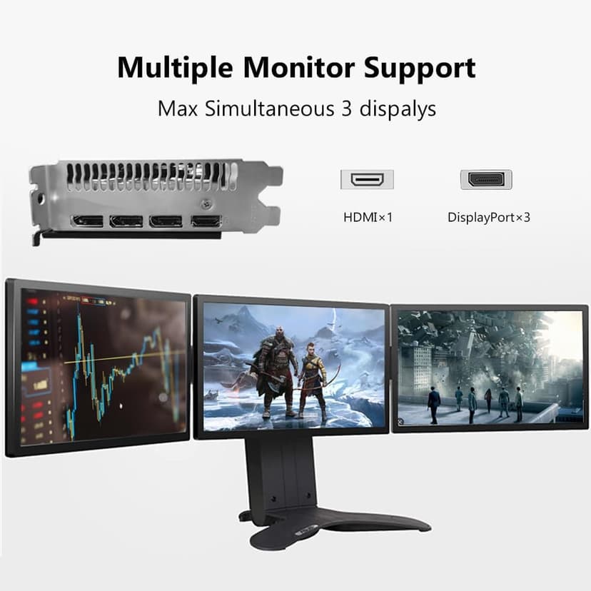 RX 5500 8gb GDDR6 Graphics Card,128 Bit, 3XDP, HDMI, PCI Express 4.0X8, 8pin with Fan Intelligent System,Gaming PC Computer Video Cards with 3X DisplayPort +1X HDMI (5500 Style 2)