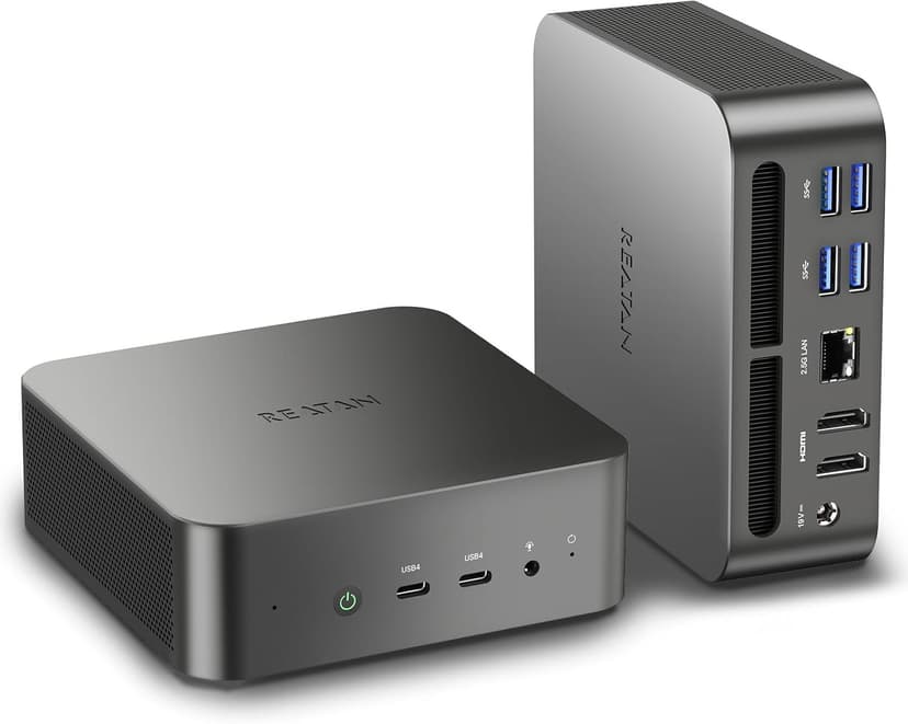 Reatan Alloy 9 Mini Gaming PC AMD Ryzen 9 7940HS(up to 5.2GHz) 32GB DDR5 1TB SSD 5600 MHz RAM, Desktop Mini Computers, Radeon 780M Graphics,Quad Display 2.5Gbps LAN,HDMI 2.1, 8K USB 4.0 Wi-Fi 6E/BT5.3