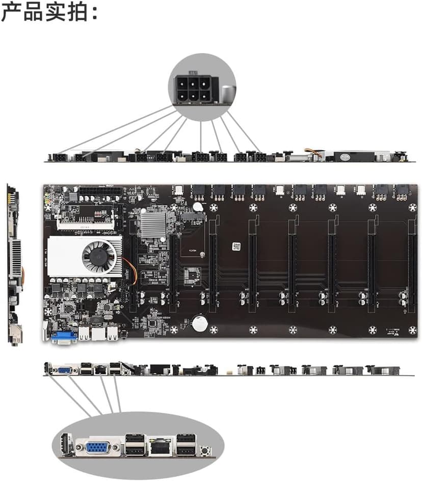 2000W 2400W 2600W 180V-260V ATX ETH Bitcoin Mining Motherboard Power Supply with BTC-S37 D37 T37 for BTC Mining Bitcoin Miner (Color : BTC-D37)