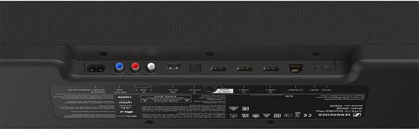 Sennheiser AMBEO Soundbar Plus 7.1.4 Channel Soundbar with Dolby Atmos and DTS:X with Ambeo Sub 8in 350W Wireless Subwoofer with Bluetooth